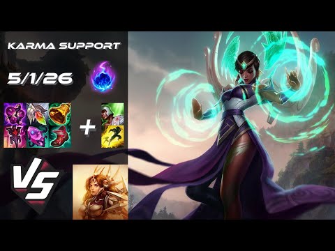 SUPPORT Karma vs Leona - EU Grandmaster Patch 14.13