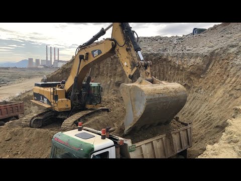 Caterpillar 385C Excavator Loading Mercedes & MAN Trucks - Sotiriadis/Labrianidis Mining Works