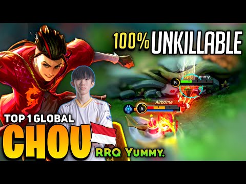 Offlane Chou Perfect Gameplay, 100% Immortal [Top 1 Global Chou] By RRQ Yummy - Mobile Legends