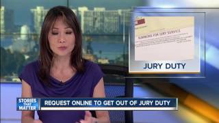 Get out of jury duty through online form