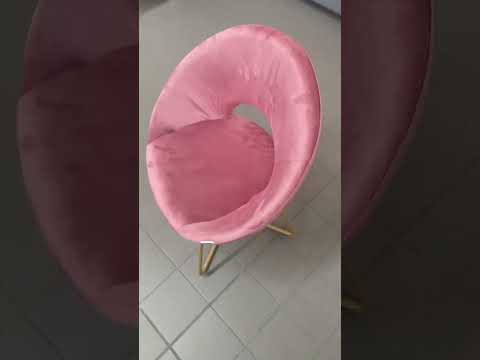 Poltroncina Etere in velluto rosa