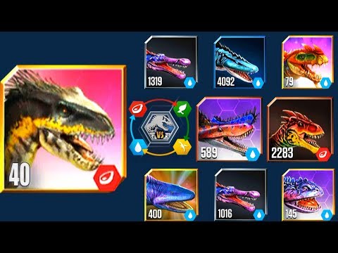 INDORAPTOR vs ALL AMPHIBIANS VIP BATTLE | JURASSIC WORLD THE GAME