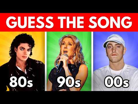 Guess the Song 🎤🎶 | Most Popular Songs 80s, 90s & 2000s | Music Quiz
