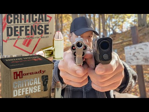 .357 Mag VS .45 ACP in SHORT BARRELS - Surprising Results! Hornady Critical Defense - Gel Test