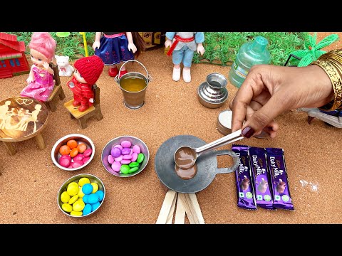 Miniature Chocolate Dosa Recipe | Mini Cooking | Dairy Milk Chocolate Recipe | Dosa Recipe