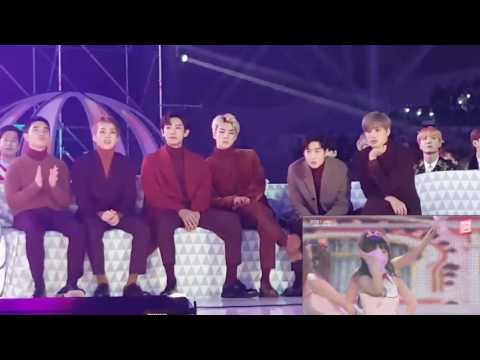 161119 Exo and BTS Reaction to Red Velvet Russian Roulette @MMA