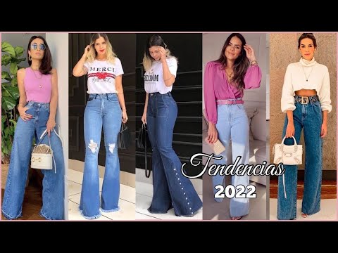 🅼🅾︎🅳🅰︎ 2022 CON PANTALONES ANCHOS Outfits CON JEANS EN TENDENCIA LOOKS 2022 MUJER