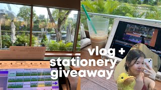 stationery unboxing + BIGGEST GIVEAWAY w @stationerypal | feb vlog: working, chinese new year 🧧