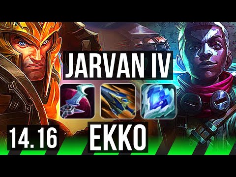 JARVAN IV vs EKKO (JGL) | 15/2/11, Legendary, 1000+ games | BR Master | 14.16