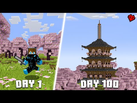 I Survived 100 Days in Cherry Grove Biome Only World in Minecraft Hardcore (Hindi)
