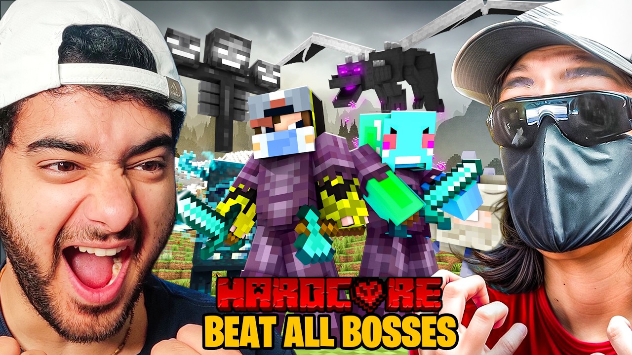 FINALE - BEATING ALL BOSSES in HARDCORE MINECRAFT 💎⛏️ ft. Dreamboy