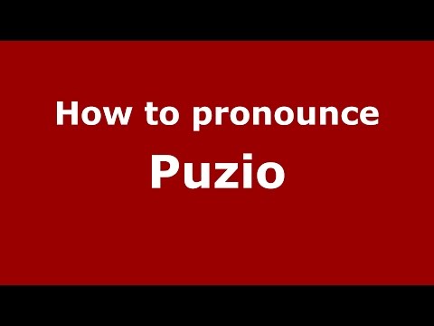 How to pronounce Puzio