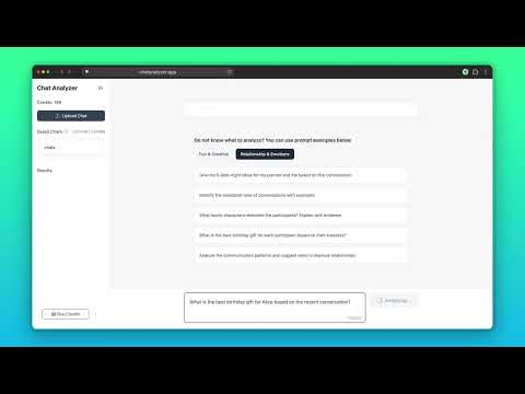 Chat Analyzer video preview
