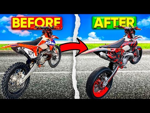 KTM 250 EXC Supermoto Transformation!