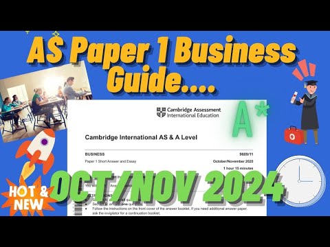 AS Business Paper 1 Survival Guide Oct Nov 2024 [CAIE]