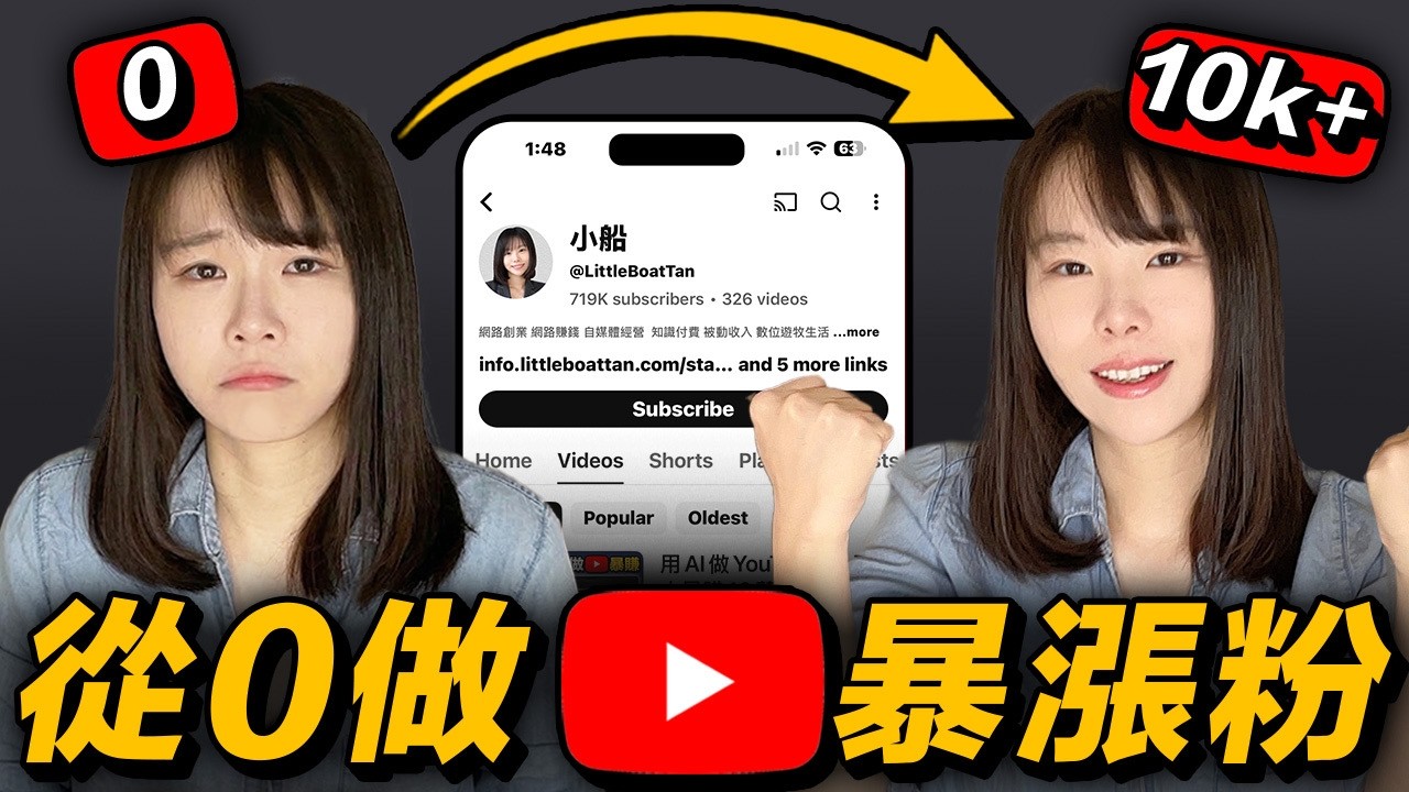 如果我在2026年從0做YouTube，我會看準這6個信號，你的頻道很快起飛！7年來首度公開我3個月獲10萬訂閱的YouTube秘密，全靠我及時發現這6大徵兆，抓住最佳爆火時期⋯