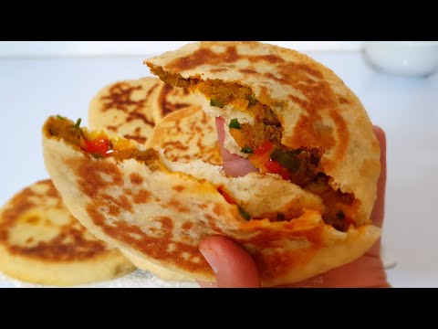 Pan-fried stuffed rolls