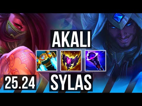 AKALI vs SYLAS (MID) | 51K damage | KR Master | 25.24