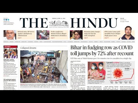 The Hindu Analysis For 11th June 21 Current Affairs For Upsc Ia