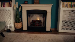 Камінокомплект TAGU HELMI PowerFlame 2 світло-бежевий зі звуком