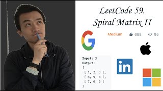 YouTube video 'LeetCode 59: Spiral Matrix II - Interview Prep Ep 32'
