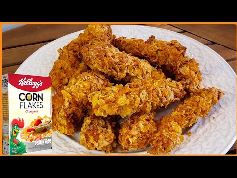 FEITO NA AIR FRYER l Frango Crocante Empanado no Corn Flakes