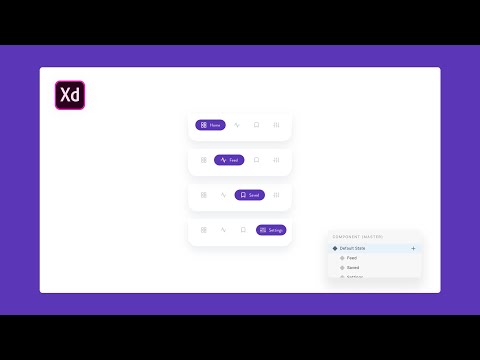 Using Component States in Adobe XD | App Menu Design & Prototype Tutorial