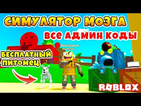 НОВЫЙ СИМУЛЯТОР МОЗГА! ВСЕ СЕКРЕТНЫЕ АДМИН КОДЫ ROBLOX Thinking Simulator