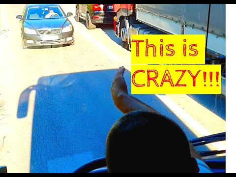 CRAZY Bus DRIVER NONSTOP ILLEGALLY OVERTAKING 5 KM