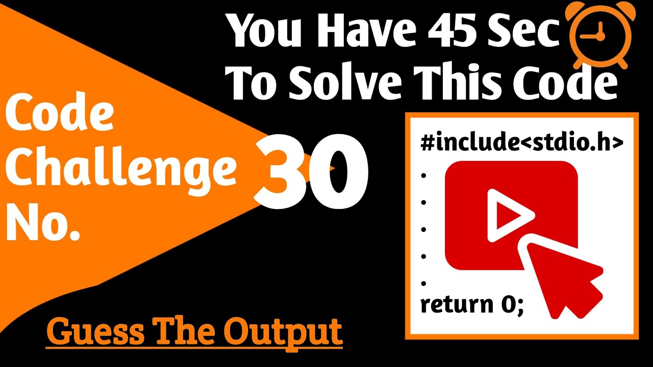Solve this code | Guess this output | Coding Challenge No.30 | Learn c Coding | in Simple Ways | #c