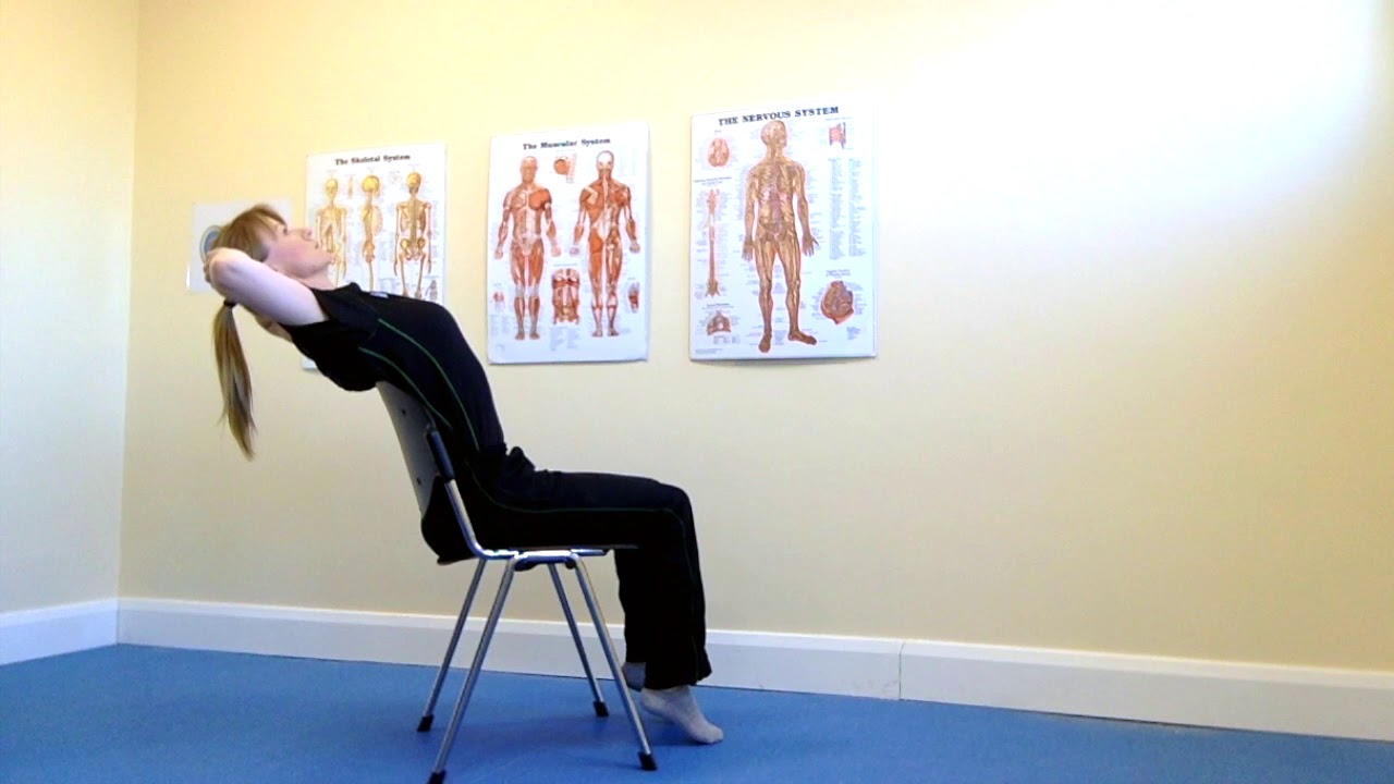 Thoracic Extension in Chair - YouTube