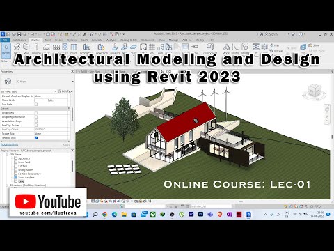 Architectural Modeling and Design using Revit 2023 | Online Course- Lec 01 | Sandip Deb | ilustraca