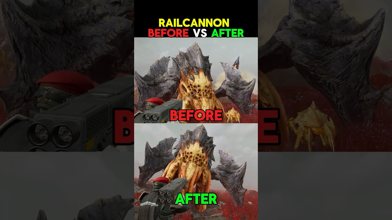 THE RAILCANNON BEFORE VS AFTER THE UPDATE - Helldivers 2
