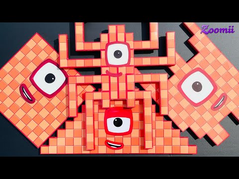 Looking for Numberblocks Puzzle Tetris NEW 4x 100 Space ASMR | Numberblocks Satisfying Video #87