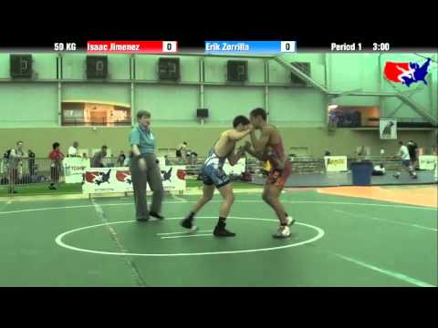 Isaac Jimenez vs. Erik Zorrilla at 2013 ASICS FILA Cadet Nationals - GR