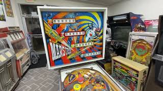 Sonic's MARS TREK Spanish Built 1977 Pinball Machine.... It's Broke!