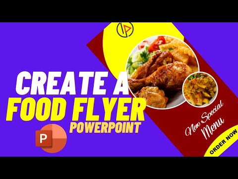 PRINT READY DESIGN IN MICROSOFT POWERPOINT | CREATE FOOD FLYER