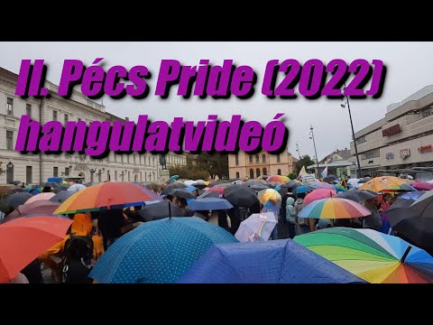 Szivárványba borult Pécs egy hideg esős napon | 2022 Pécs Pride