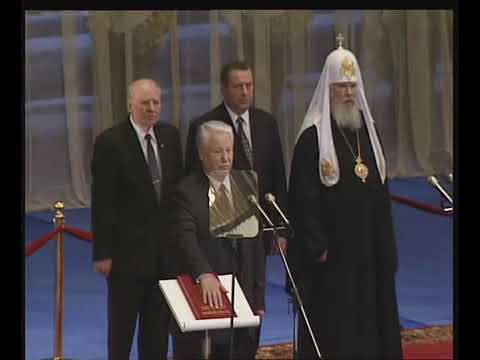 [Raw Footage] 4:3 Inauguration of Boris Yeltsin 9 August 1996 Russian Anthem