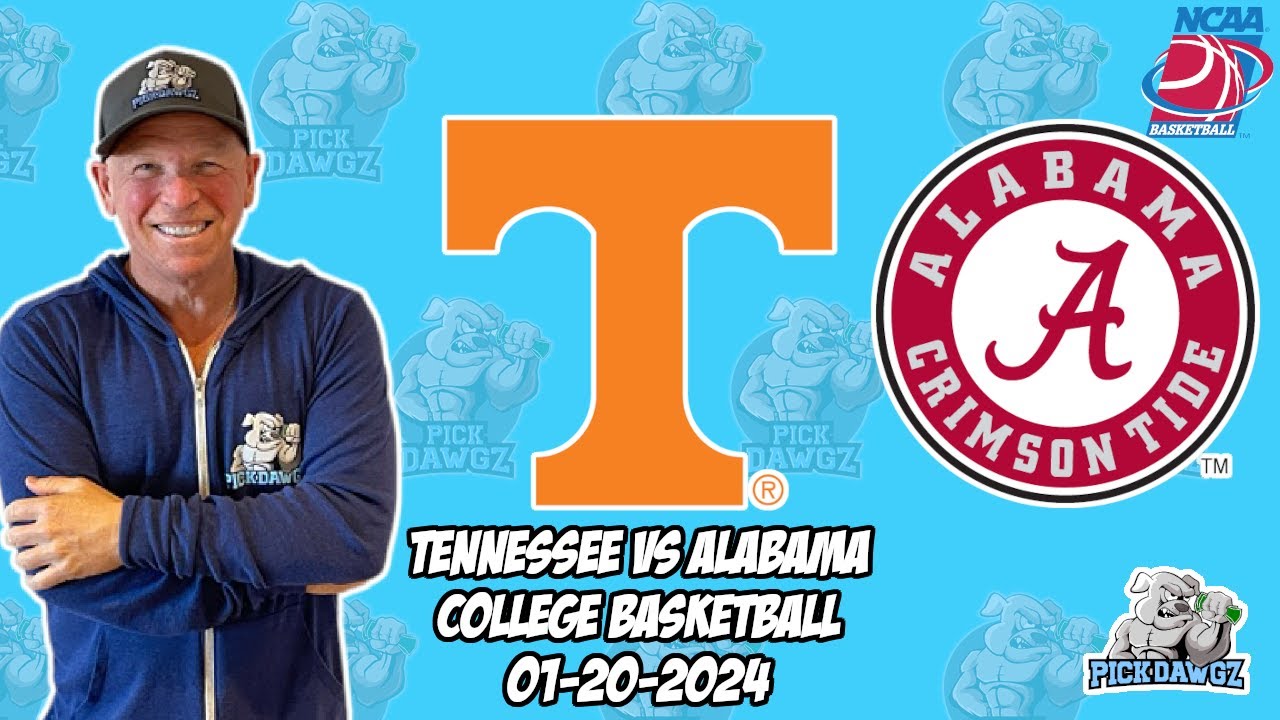 Tennessee vs Alabama 1/20/24 Free College Basketball Picks and Predictions | NCAAB Pick
