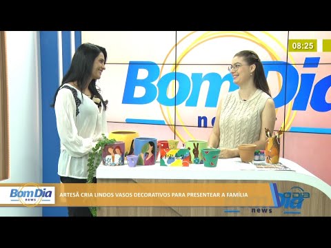Artesã cria lindos vasos decorativos para presentear a família 27 07 2021