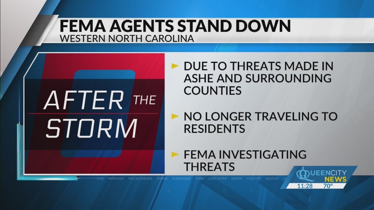 FEMA agents stand down amidst threats