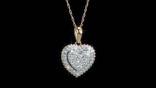 REEDS Jewelers 3/8ctw Diamond Heart Yellow Gold Pendant