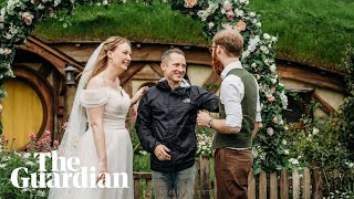 Elijah Wood crashes wedding at Hobbiton in New Zealand