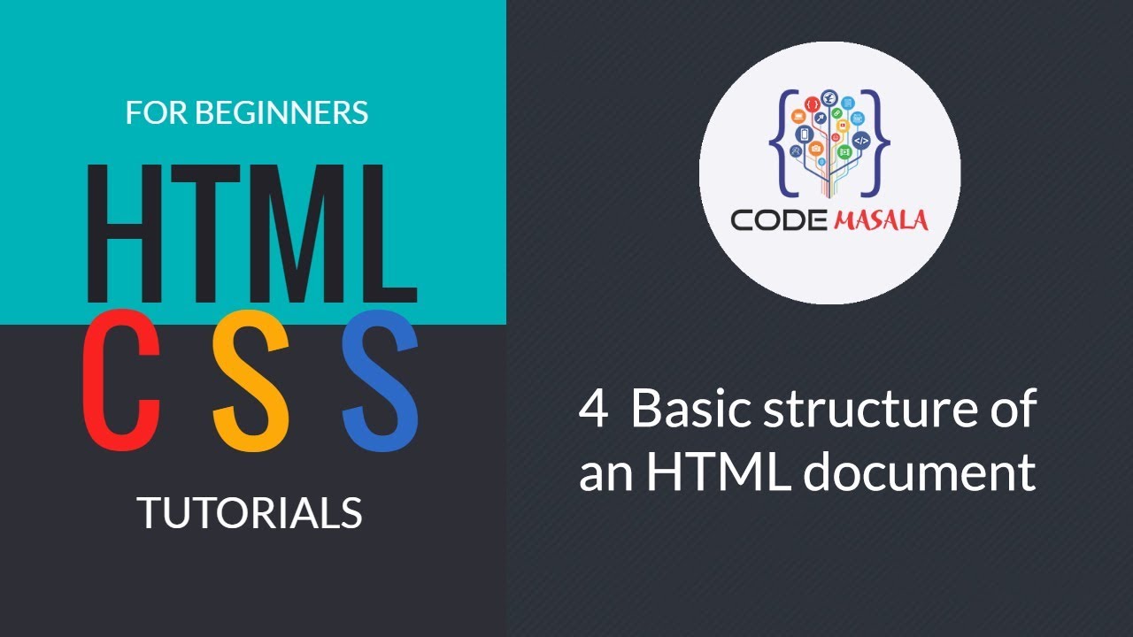 4 Basic structure of an HTML document || HTML and CSS Tutorial for beginners 2019