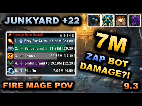Fire Mage 9.2.5 S4 POV - Mechagon Junkyard +22 Tyrannical - Zap Zap Zap Zap Zap Zap Zap Zap