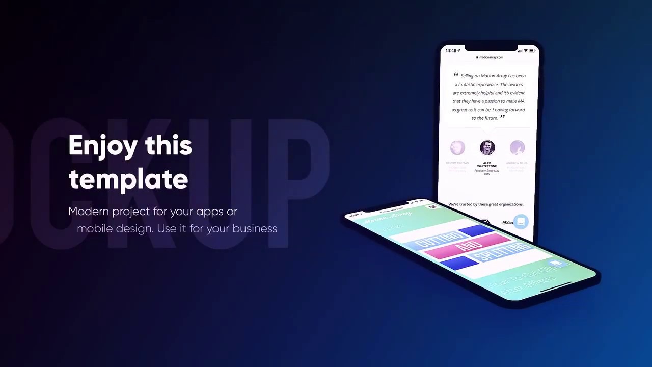 After Effects Template - mobile mockup promo Free Template