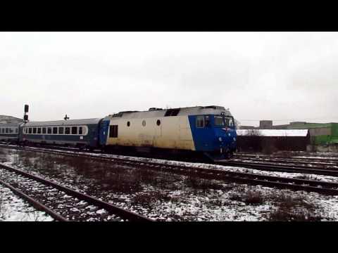 Two Trains Trough Snow in Oradea Est