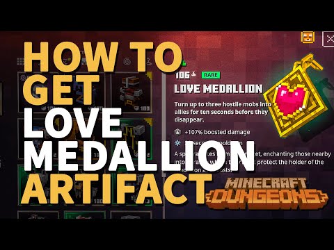 How to get Love Medallion Artifact Minecraft Dungeons (Controls Enemy Mobs)