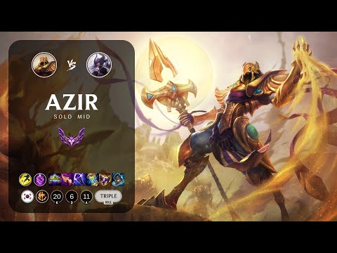 Azir Mid vs Syndra - KR Master Patch 13.13